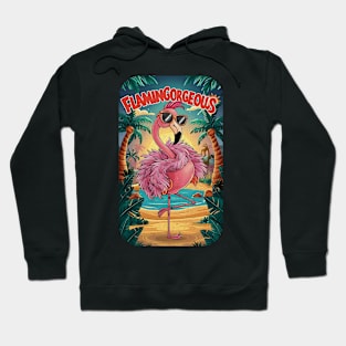 FLAMINGORGEOUS standing pink flamingo cartoon Hoodie